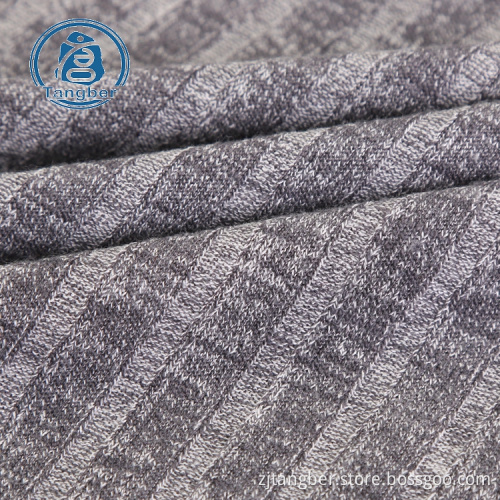 Tissu hacci personnalisé 100% coton rayé textile